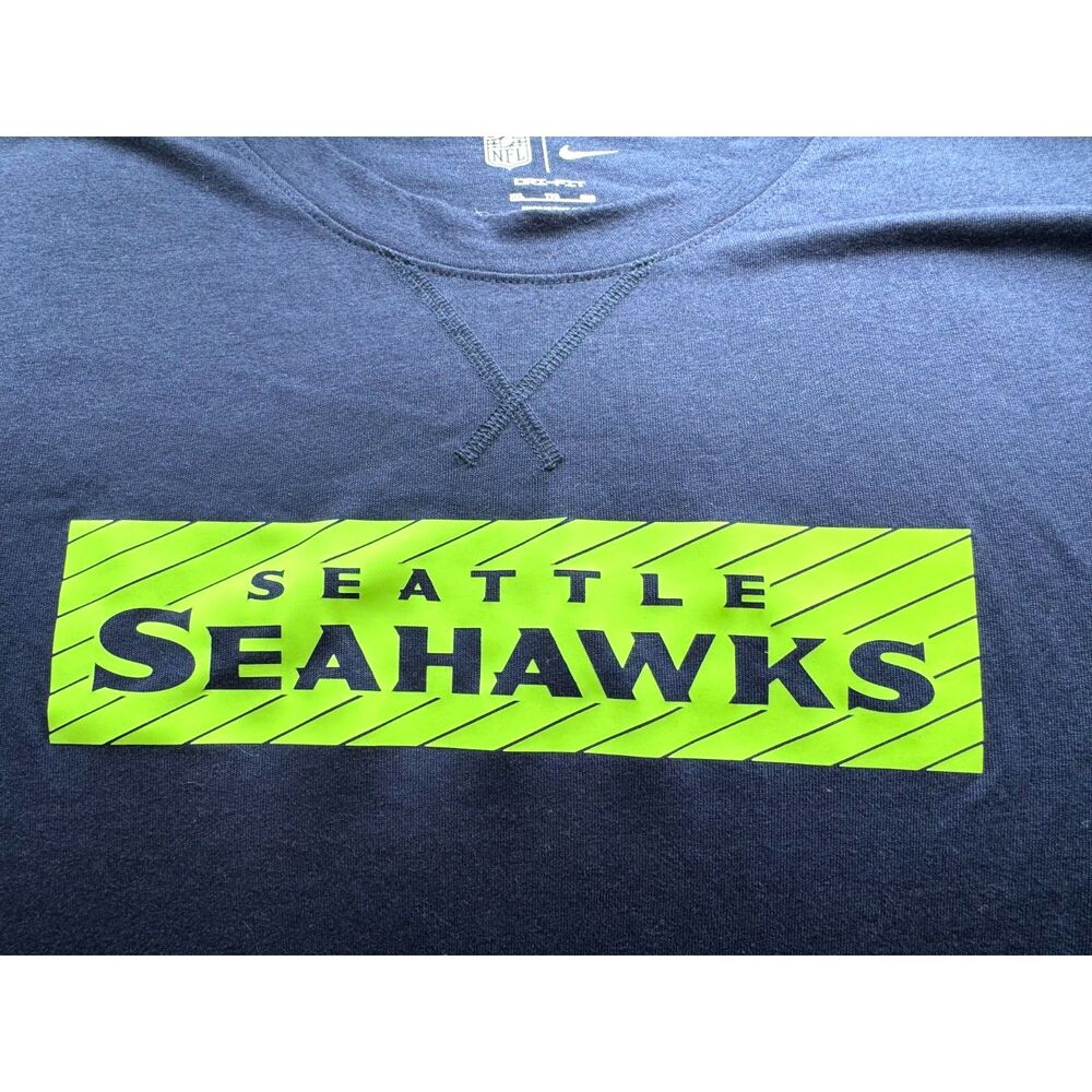 Nike Men's College Navy Seattle Seahawks Sideline Player Performance T-Shirt XXL - Picture 8 of 8